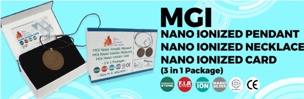 MGI NANO IONIZED PENDANT, NECKLACE AND CARD (3 IN 1 PACKAGE)